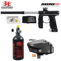 Empire Mini GS Electronic Full Auto Paintball Gun Starter Package w/ 48/3000 Compressed Air HPA Paintball Tank & Empire Halo Too Electronic Paintball Loader Empire