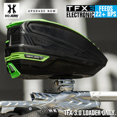 CLEARANCE HK Army TFX 3.0 Electronic Paintball Loader - 22+ BPS - Black/Neon Green