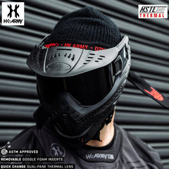 CLEARANCE HK Army HSTL Goggle Paintball Airsoft Mask with Anti Fog Thermal Lens - Black w/ Smoke Lens - USED But Not Abused