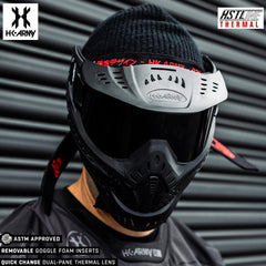 CLEARANCE HK Army HSTL Goggle Paintball Airsoft Mask with Anti Fog Thermal Lens - Black w/ Smoke Lens - USED But Not Abused
