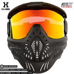 HK Army HSTL Goggle paintball mask with black thermoplastic frame and anti-fog fire thermal dual-pane lens