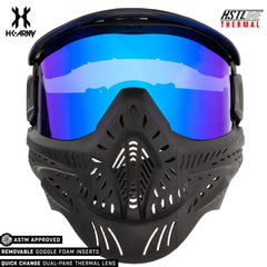 HK Army HSTL Goggle Paintball Airsoft Mask with Anti Fog Thermal Lens - Black w/ Ice Lens HK Army