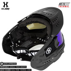 CLEARANCE HK Army HSTL Goggle Paintball Airsoft Mask with Anti Fog Thermal Lens - Black w/ Ice Lens | Used But NOT Abused