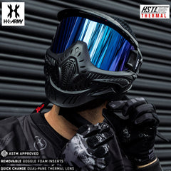 CLEARANCE HK Army HSTL Goggle Paintball Airsoft Mask with Anti Fog Thermal Lens - Black w/ Ice Lens | Used But NOT Abused