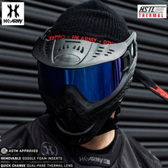 CLEARANCE Used HK Army HSTL Goggle Paintball Airsoft Mask with Anti Fog Thermal Lens - Black w/ Ice Lens