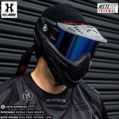 CLEARANCE HK Army HSTL Goggle Paintball Airsoft Mask with Anti Fog Thermal Lens - Black w/ Ice Lens | Used But NOT Abused