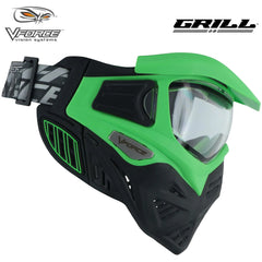 CLEARANCE V-Force Grill 2.0 Thermal Anti Fog Paintball Mask Goggles - Venom (Green / Black) - OPEN BOX