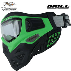CLEARANCE V-Force Grill 2.0 Thermal Anti Fog Paintball Mask Goggles - Venom (Green / Black) - OPEN BOX