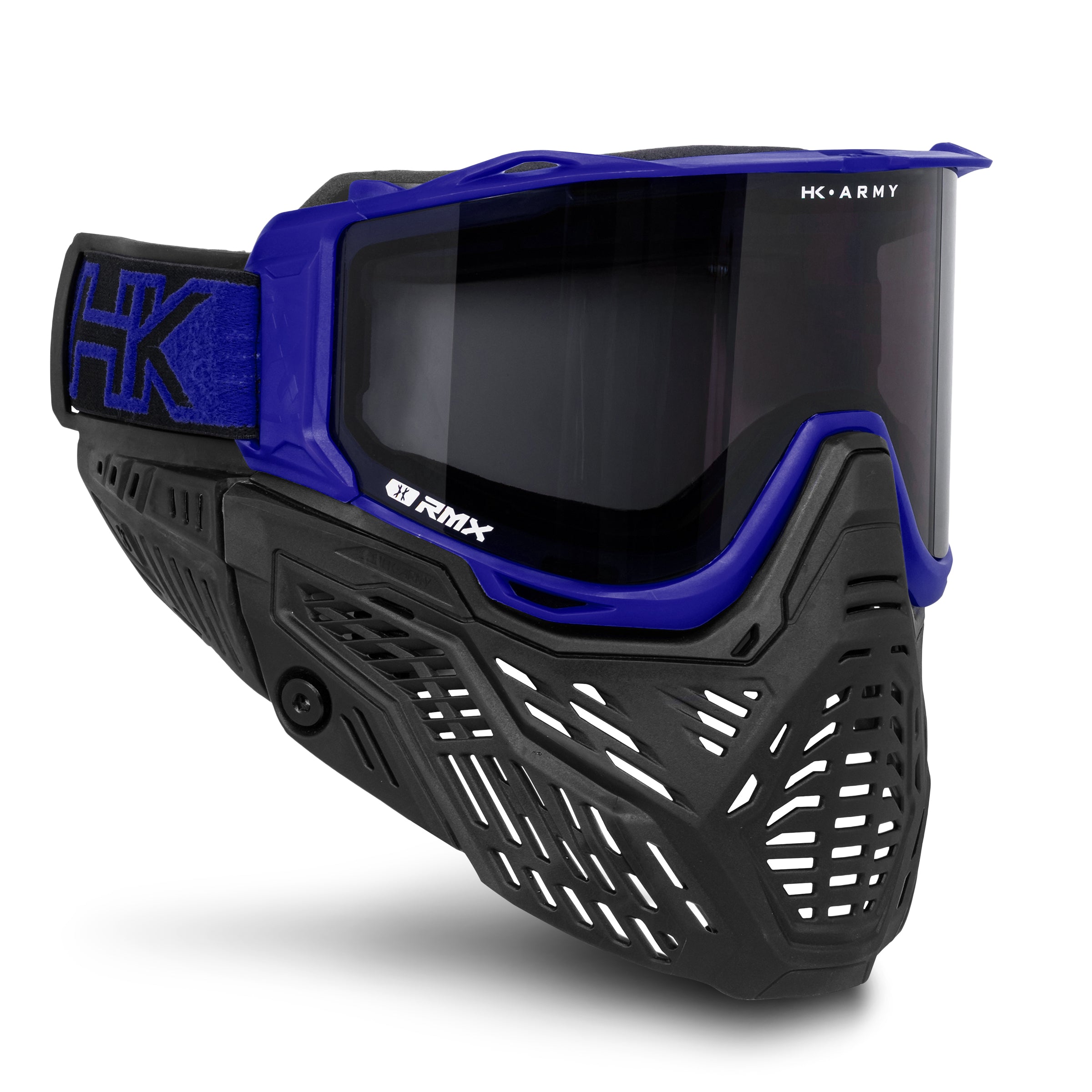 HK Army RMX Paintball Mask Goggle System Blue front angle