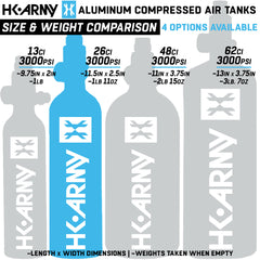 CLEARANCE Used HK Army 26ci / 3000psi Aluminum Compressed Air HPA Paintball Tank - Black - 2024 Hydro
