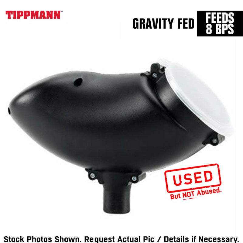CLEARANCE Tippmann 200 Round Gravity Fed Paintball Loader Hopper - Black