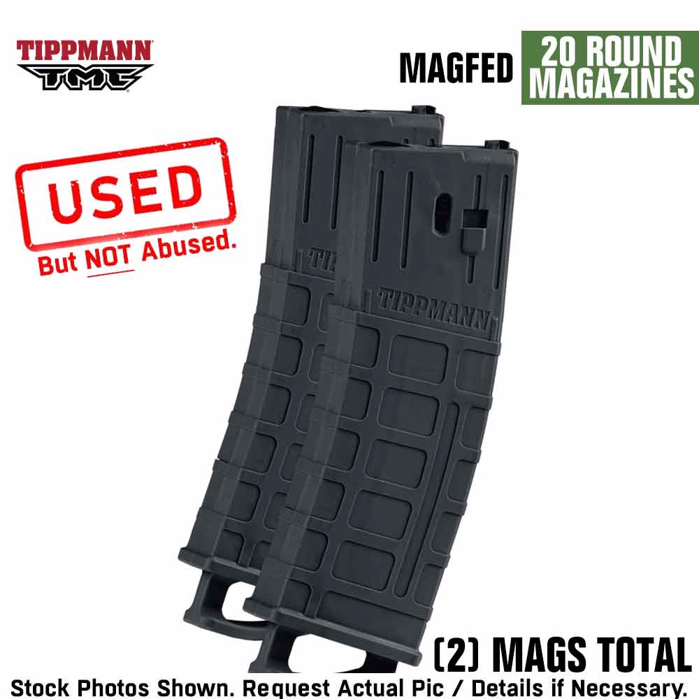CLEARANCE Tippmann TMC MAGFED Paintball Marker Magazines - 2 Pack - Black
