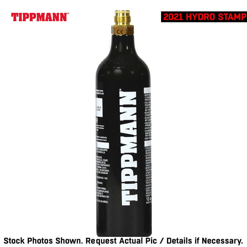 CLEARANCE Tippmann 12 Oz Refillable Aluminum CO2 Paintball Tank | 2021 Hydro