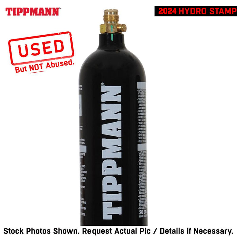 CLEARANCE Tippmann 20oz Aluminum Co2 Paintball Tank w/ Repeater | 2024 Hydro