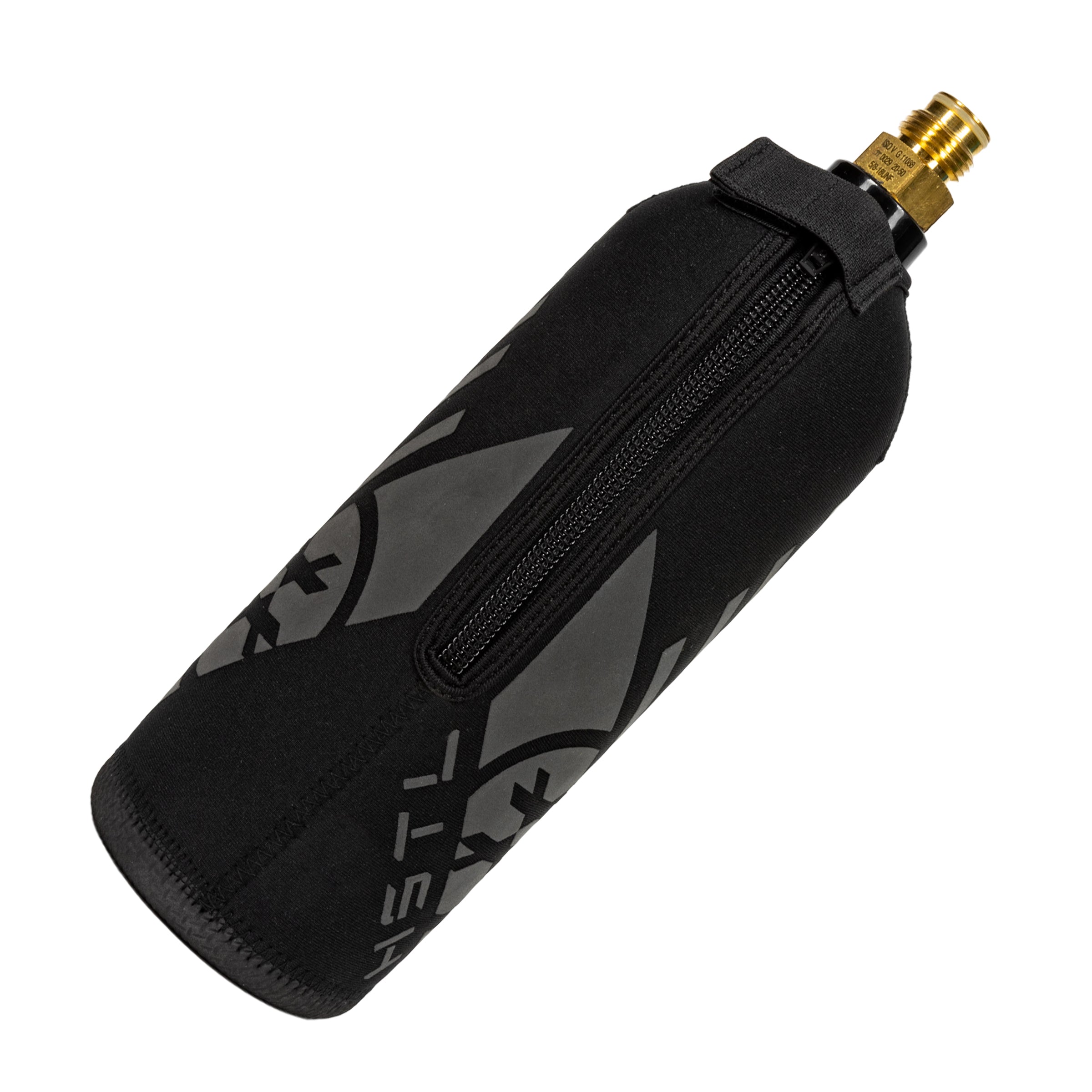 HK Army HSTL Tank Cover 48ci / 20oz std config, HPA tank cover, better tank grip, for turf slides, studio view