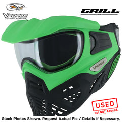 CLEARANCE V-Force Grill 2.0 Thermal Anti Fog Paintball Mask Goggles - Venom (Green / Black) - OPEN BOX