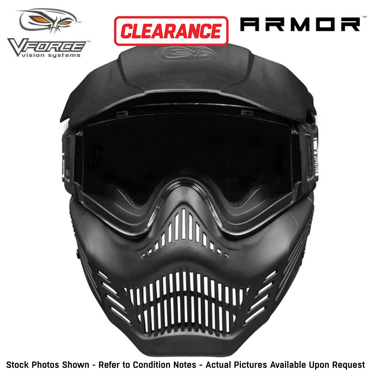 CLEARANCE V-Force Armor Field Vision Anti-Fog Paintball Mask - Black | OPEN BOX