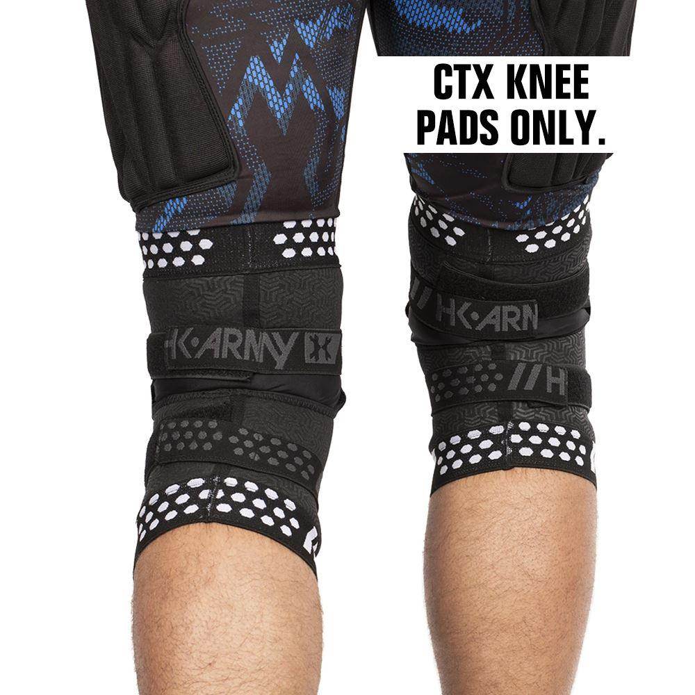 HK Army CTX Knee Pads – Performance Knee std config, knee pads, comfortable slide coverage, for diving and crawling, feature detail