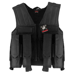 CLEARANCE Maddog Tactical Paintball Battle Vest with Tank and Pod Holder Attachments - Black | Used
