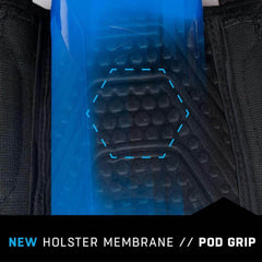 CLEARANCE HK Army Zero G 2.0 3+2 Paintball Harness Pod Pack - Black / Blue