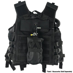 CLEARANCE Maddog Tactical Paintball Battle Vest with Tank and Pod Holder Attachments - Black | Used