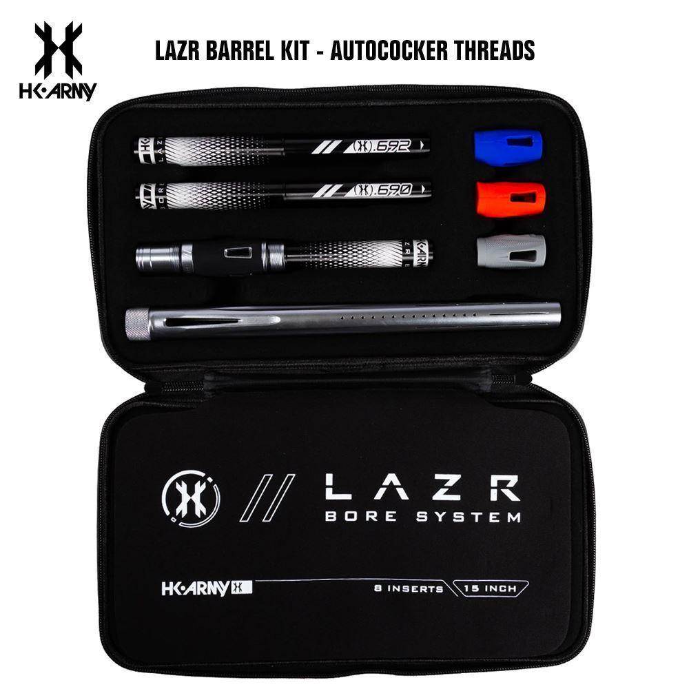 HK Army LAZR Paintball Barrel Kit - Autococker Threads - Black Inserts - PaintballDeals.com