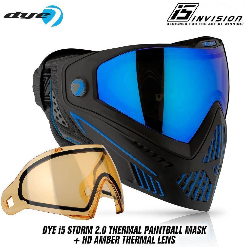 Dye I5 Thermal Paintball Mask Goggles with GSR Pro Strap - PaintballDeals.com