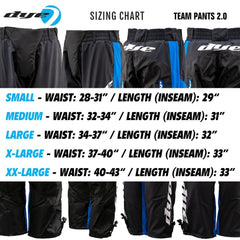 CLEARANCE Dye Team Paintball Pants 2.0 - Blue - X-Large- LIKE NEW OPEN BOX