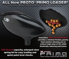 CLEARANCE Dye Proto Primo Gravity Fed Paintball Loader - Black | Used But NOT Abused