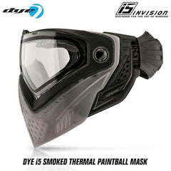 CLEARANCE Dye I5 Thermal Paintball Mask Goggles with GSR Pro Strap - SMOKED Smoke / Black