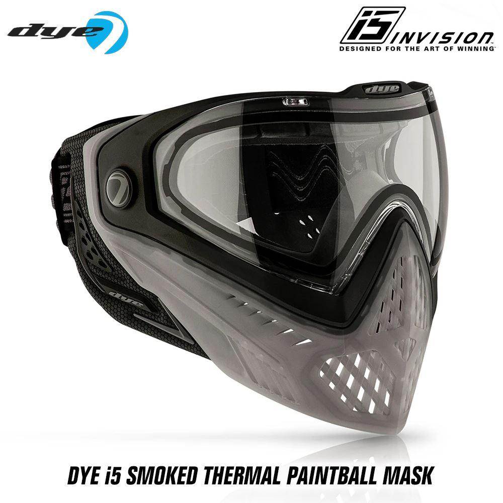 Dye I5 Thermal Paintball Mask Goggles with GSR Pro Strap - PaintballDeals.com