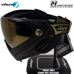 CLEARANCE Dye I4 Thermal Paintball Mask Goggles - Black / Gold - OPEN BOX