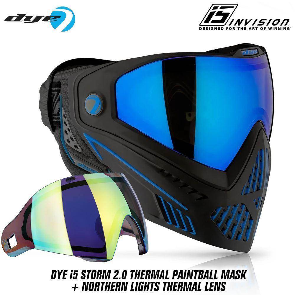Dye I5 Thermal Paintball Mask Goggles with GSR Pro Strap - PaintballDeals.com