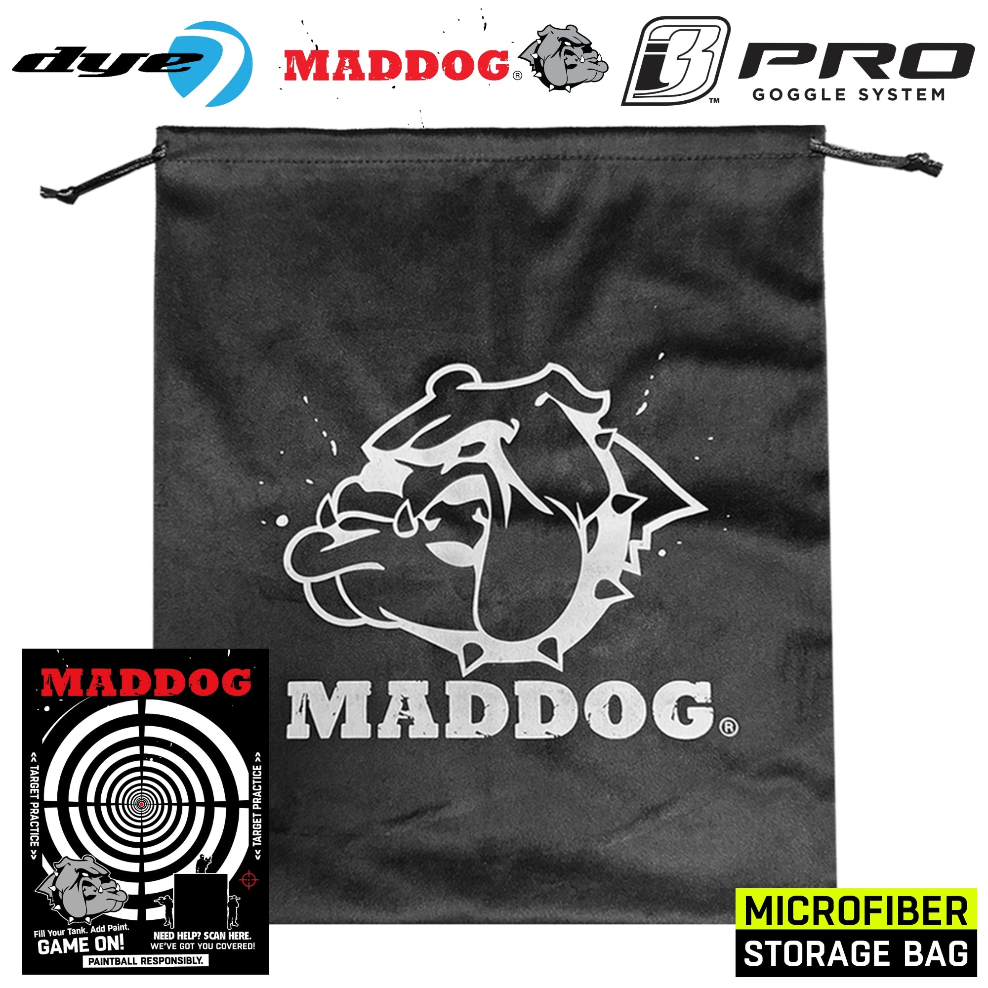 Dye I3 PRO Anti Fog Thermal Paintball Mask Airsoft Goggles w/ Optional Maddog Microfiber Storage Bag