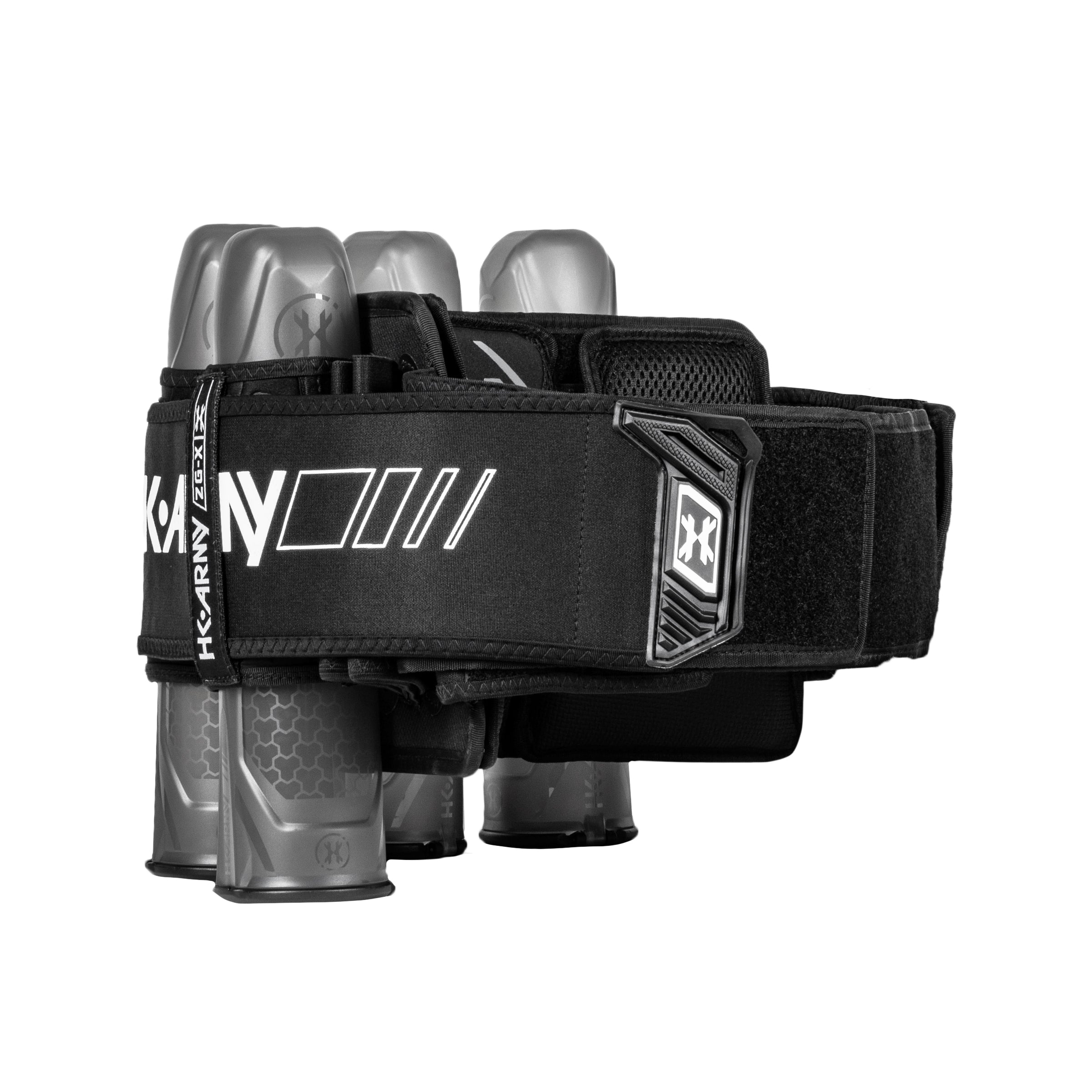HK Army ZERO-GX Harness Pod Pack 3+2 4+3 5+4 std config, pod pack harness, stable waist fit, for speedball, top view