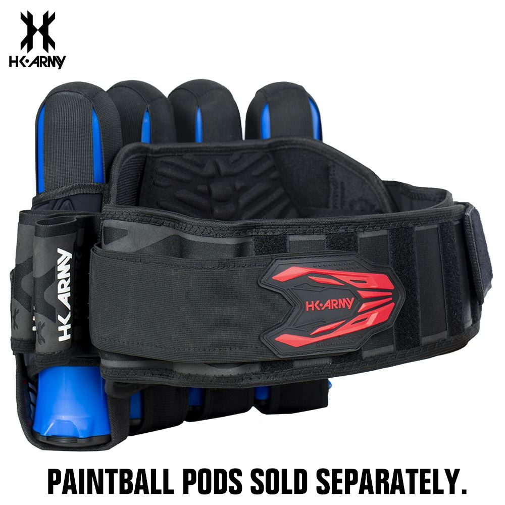 HK Army Magtek Paintball Harness Pod Pack - Black / Red -3+2 | 4+3 | 5+4 HK Army