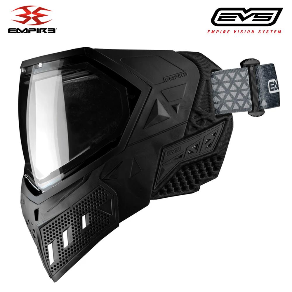 Empire EVS Thermal Paintball Mask - Black / Black - Ninja & Clear Thermal Lenses Empire