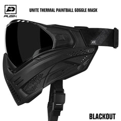 Push Unite Thermal Paintball Goggle Mask - Blackout (Smoke Lens) Push Paintball
