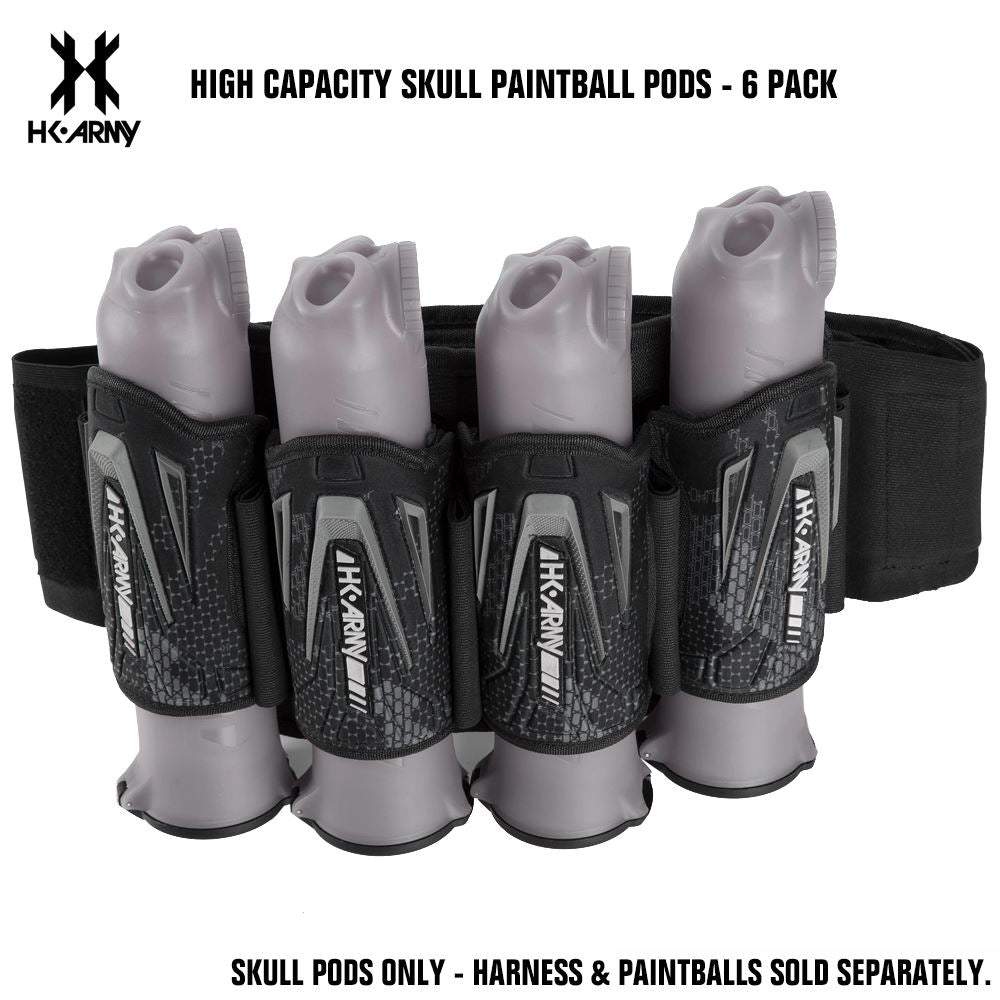 HK Army High Capacity Skull Pods - 6 Pack std config, pod, quick reload access, for pod packs, field ready view
