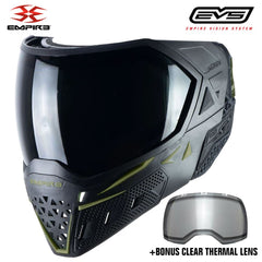 Empire EVS Thermal Paintball Mask - Black / Olive - Ninja & Clear Thermal Lenses Empire