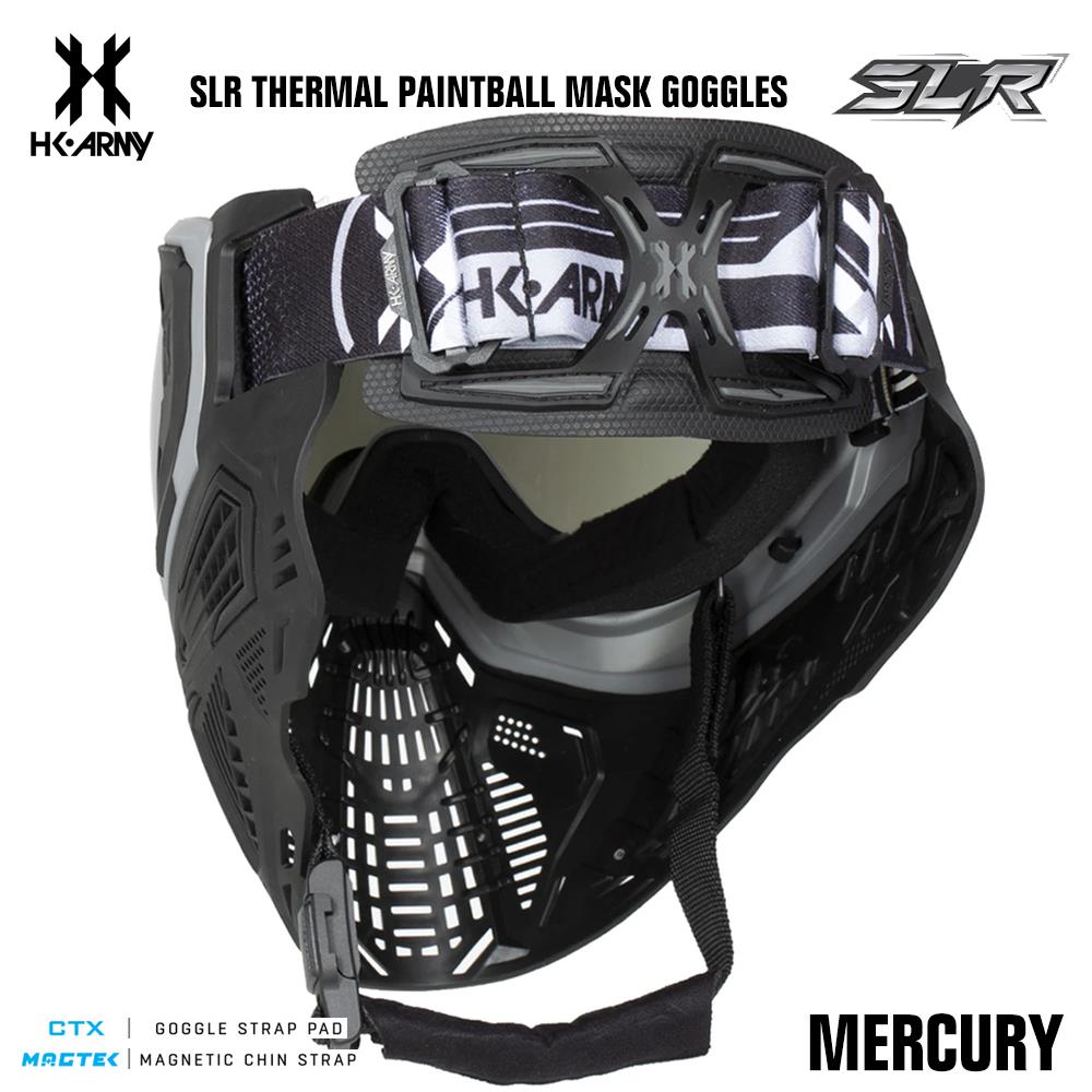HK Army SLR Thermal Paintball Mask Goggles - Mercury (Grey/Black) - Silver Thermal Lens HK Army