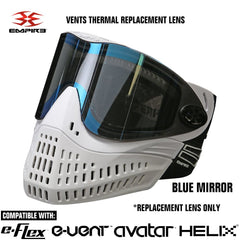 Empire Vents Paintball Mask Goggles Thermal Replacement Lens - Blue Mirror Empire