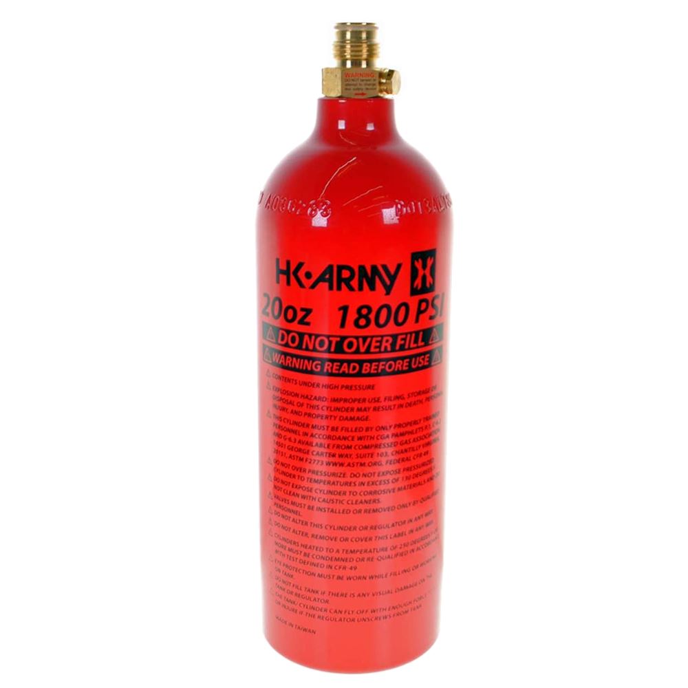 HK Army 20oz Aluminum CO2 Paintball Tank - Red HK Army