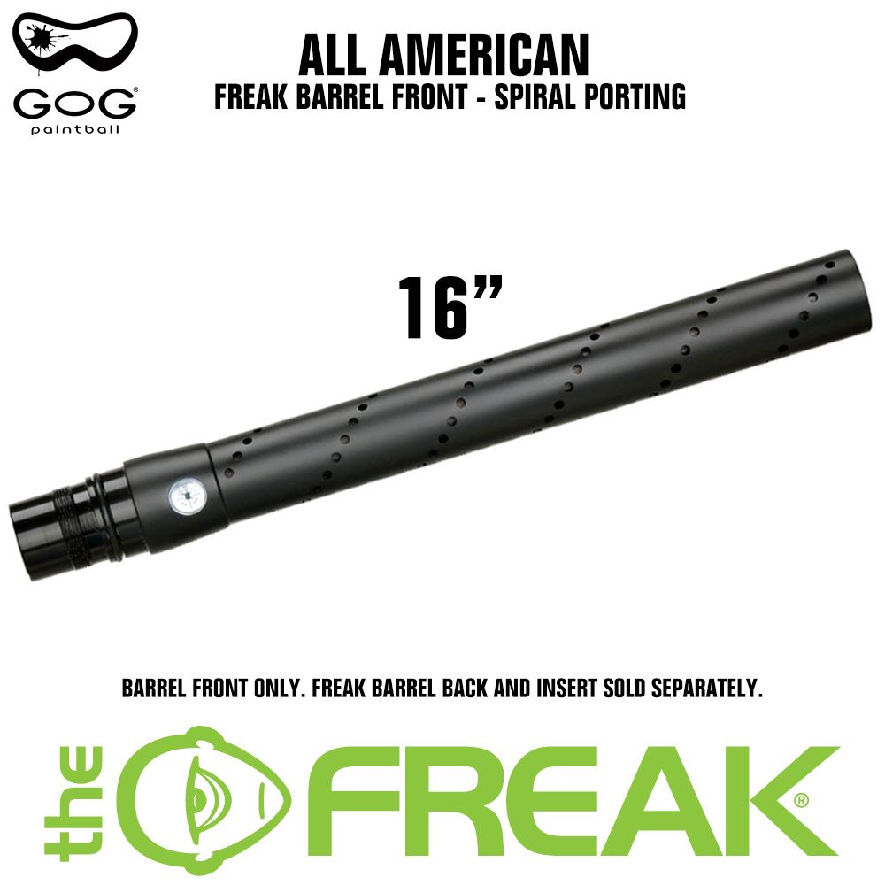 GoG Freak All American Paintball Barrel Front - 16" - Black GoG