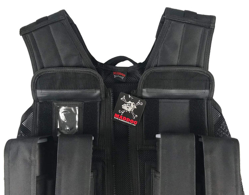 Maddog Tactical Battle Vest w/ Pods & Standard Remote Coil Paintball Package - Black Maddog