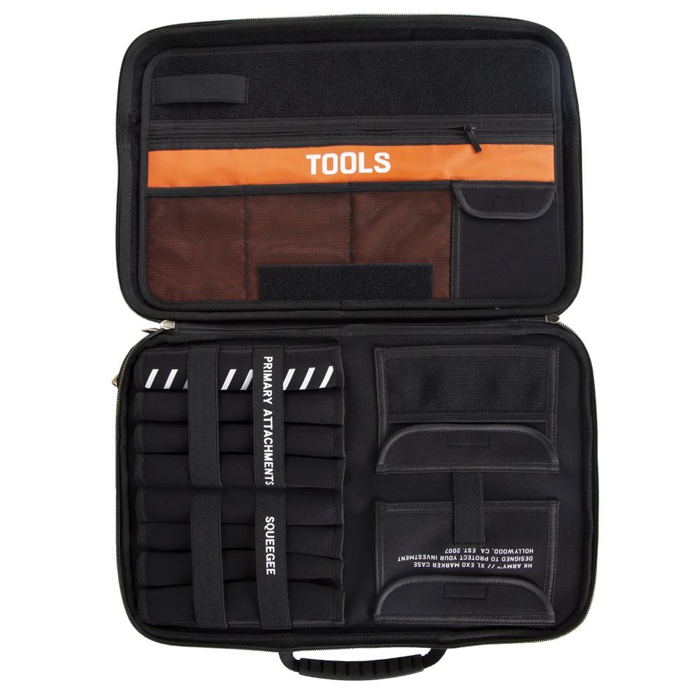 HK Army EXO XL Marker Case 2.0 Carbon Fiber Gun Case std config, marker, balanced shot feel, for woodsball play, top view