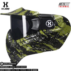 HK Army HSTL Goggle Thermal Dual Paned Paintball Mask - Fracture Black/Olive HK Army