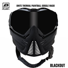 Push Unite Thermal Paintball Goggle Mask - Blackout (Smoke Lens) Push Paintball