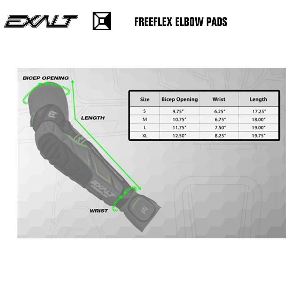 Exalt FreeFlex Protective Paintball Elbow Pads Exalt