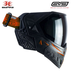 Empire EVS Thermal Paintball Mask - Black / Orange - Ninja & Clear Thermal Lenses Empire